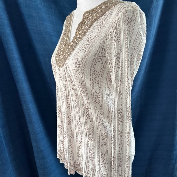 Lucky Brand Embroidered Peasant Top Small - Picture 6 of 11